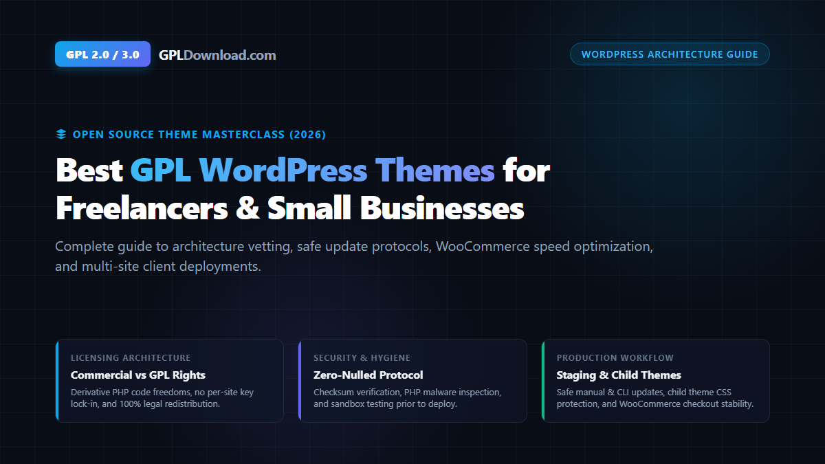 Best gpl wordpress theme guide for freelancers and small businesses 2026