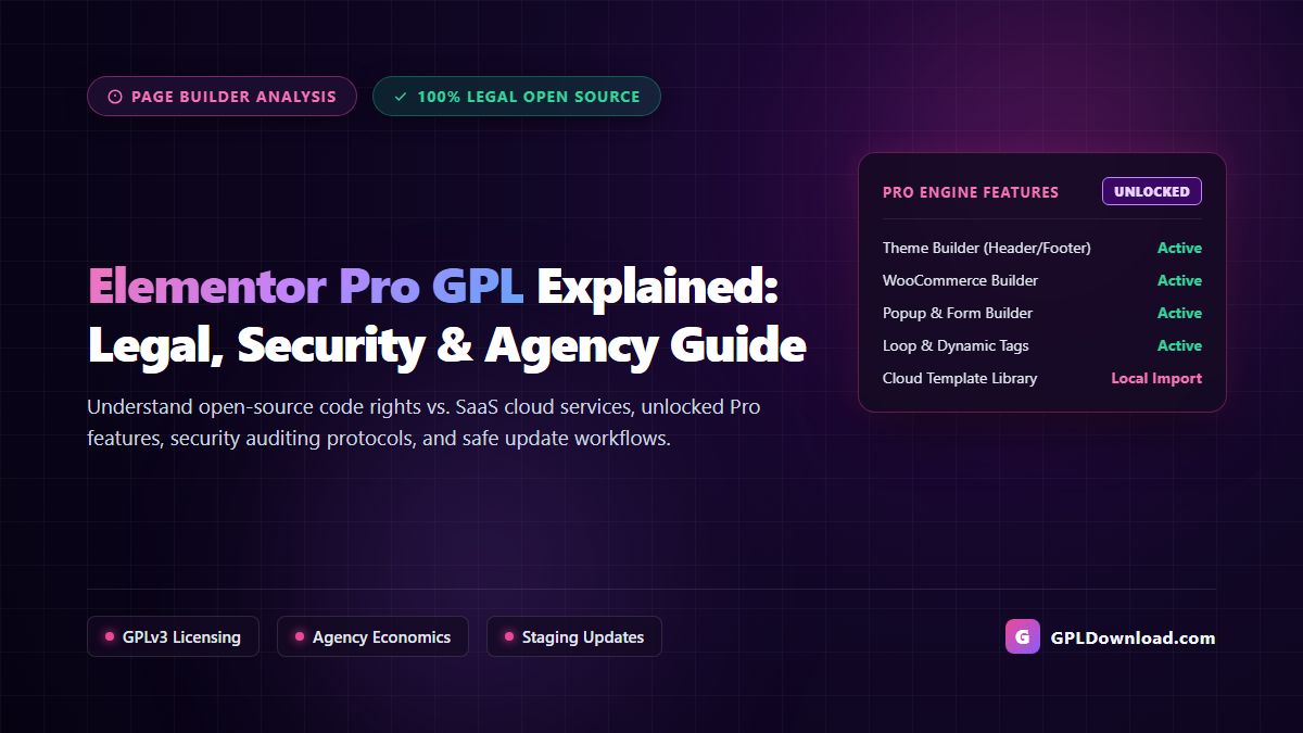 Elementor pro gpl legal security and update considerations for agencies guide