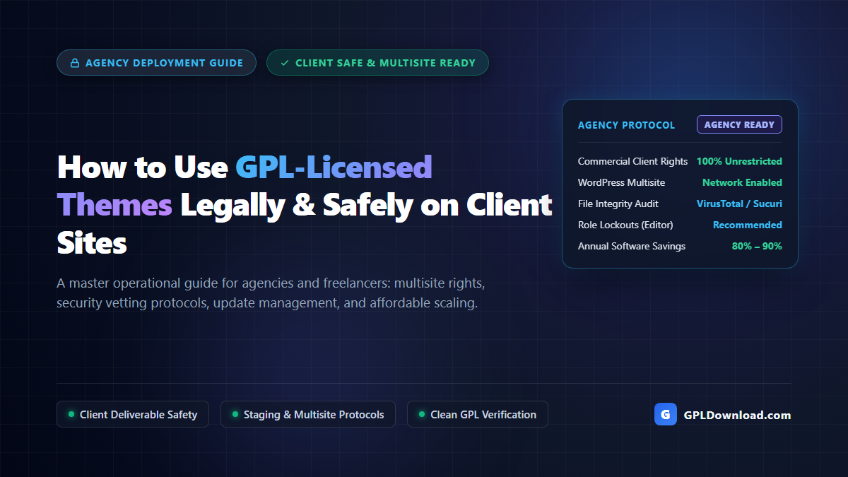 How to use gpl license wordpress themes legally and safely on client sites guide